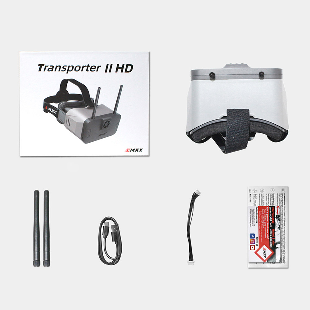 نظارات EMAX Transporter II HD  - مراجعة Hdzero Goggles Fpv Digital Hd وسعره